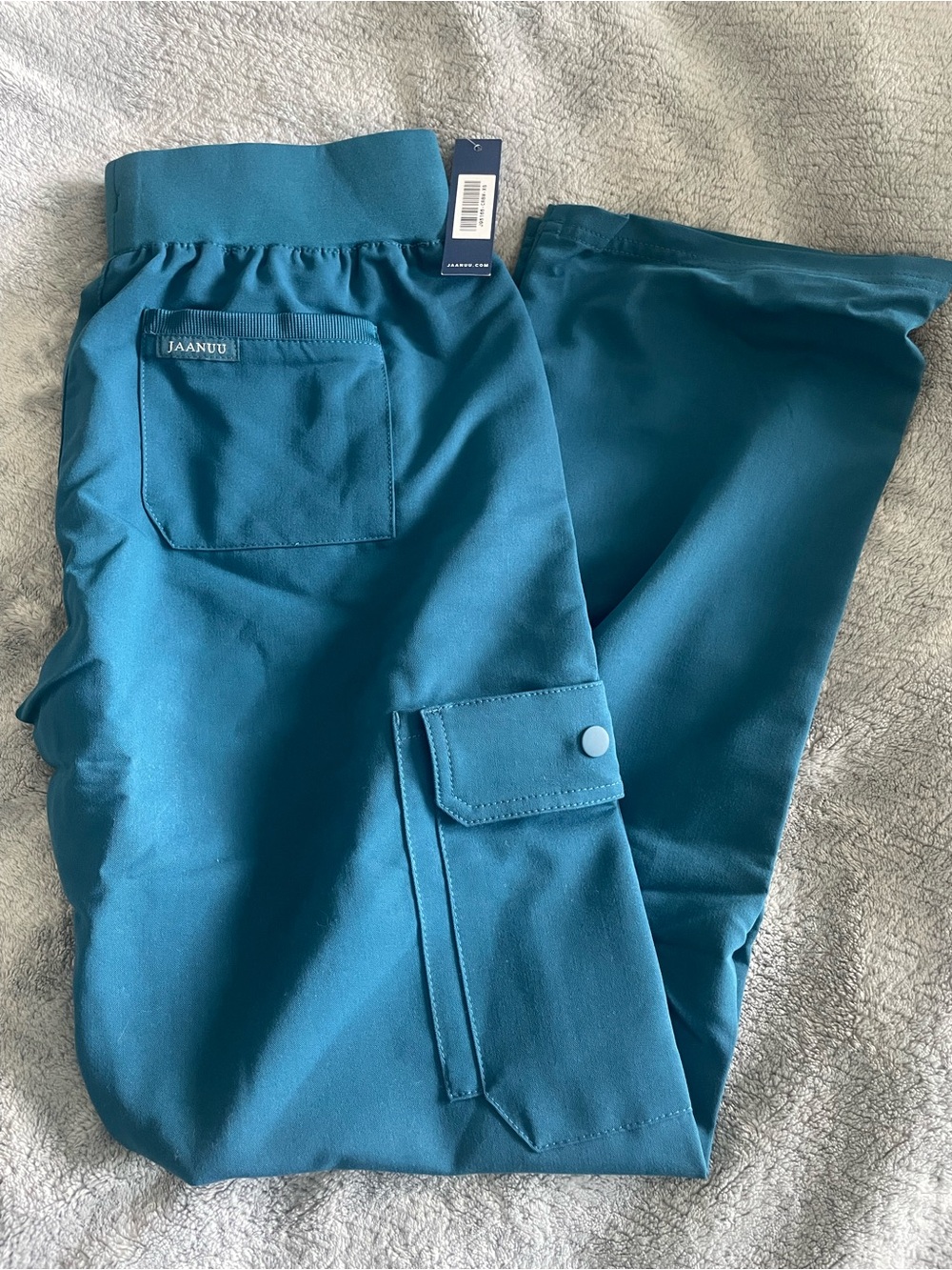 Jaanuu Women’s XS Teal NWT Wide LegCargo Pants with Utility Pocket